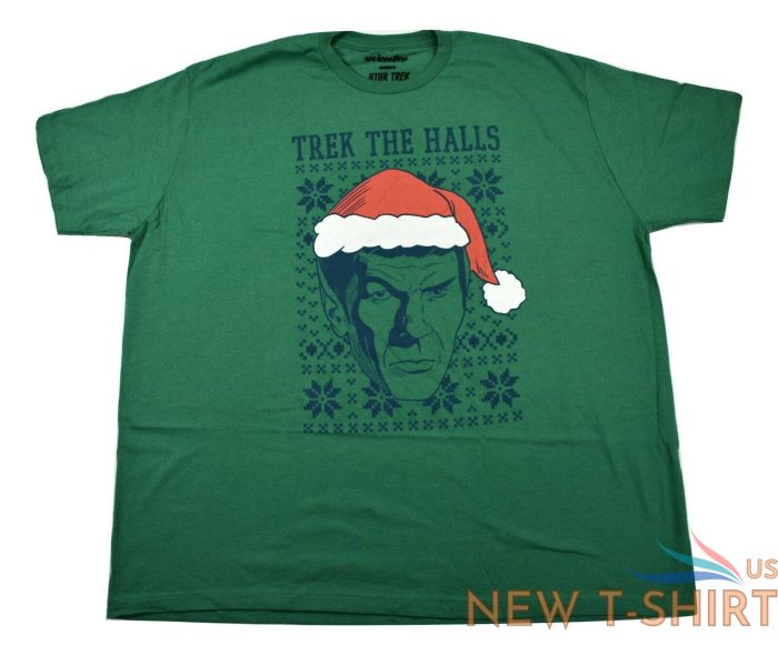 mens star trek mr spock trek the halls christmas santa spock shirt new 3xl 0.jpg