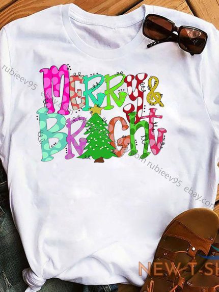 merry and bright funny cute christmas tree costume graphic unisex t shirt 1.jpg