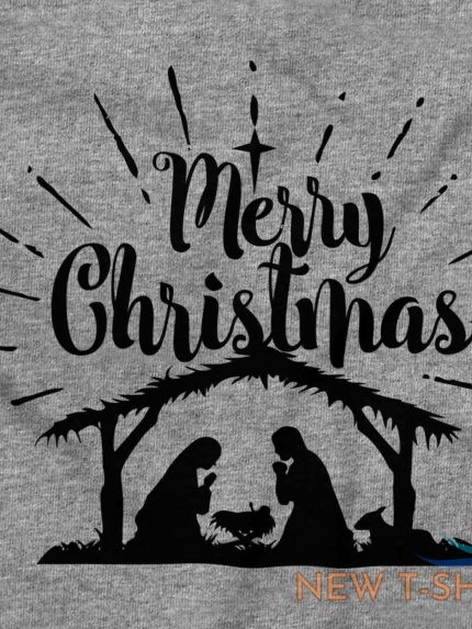 merry christmas christian nativity jesus god womens short sleeve crewneck tee 1.jpg