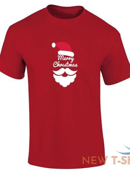 merry christmas print santa face t shirt cotton tee mens boys short sleeve top 0.jpg