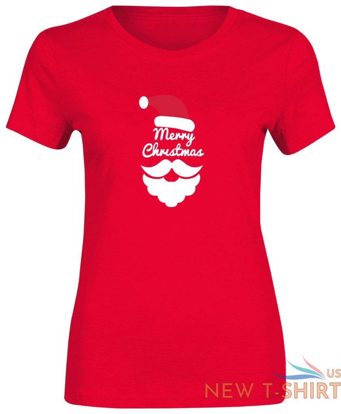 merry christmas print santa face t shirt women girls short sleeve top cotton tee 3.jpg