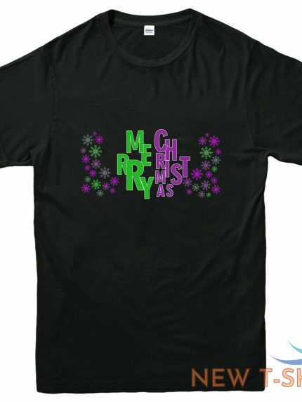 merry christmas t shirt snowflakes printed xmas party gift festive tees 3 4 4xl 0.jpg