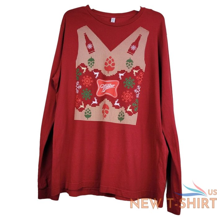 miller long sleeve t shirt 2xl funny christmas ugly sweater 0.jpg