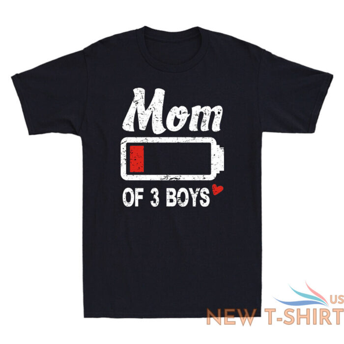 mom of 3 boys low battery funny family matching mothers day gift novelty t shirt 3.jpg