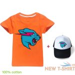 mr beast lightning cat t shirt baseball cap suits kids cotton short sleeve tops 7.jpg