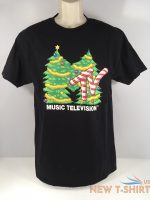 mtv music television licensed christmas tree holiday black t shirt new w tag 0.jpg