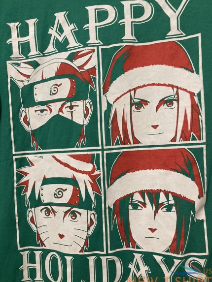 naruto shippuden green happy holiday t shirt adult small 1.jpg