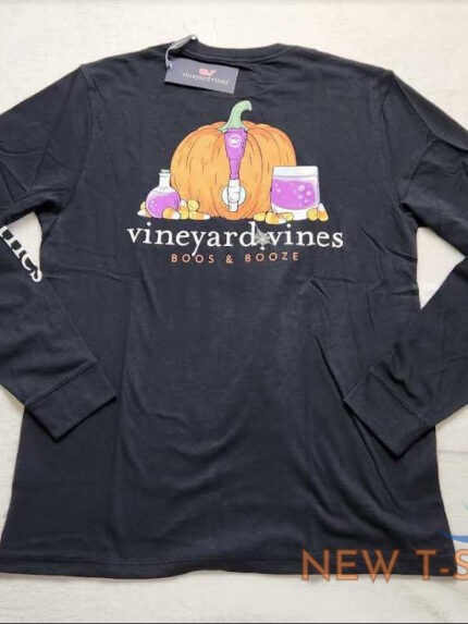 new men s s m xl vineyard vines halloween boos booze long sleeve pocket tee 0.jpg