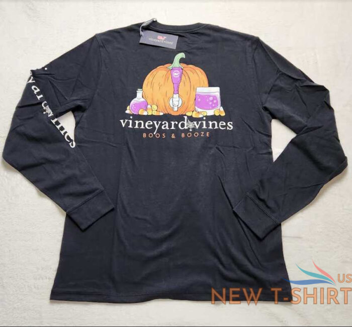 new men s s m xl vineyard vines halloween boos booze long sleeve pocket tee 0.jpg