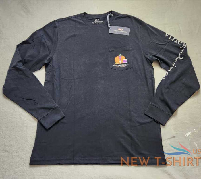 new men s s m xl vineyard vines halloween boos booze long sleeve pocket tee 4.jpg