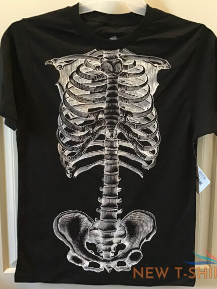 new mens s m l xl 2xl 3xl skeleton torso rib cage halloween black anatomy shirt 0.jpg