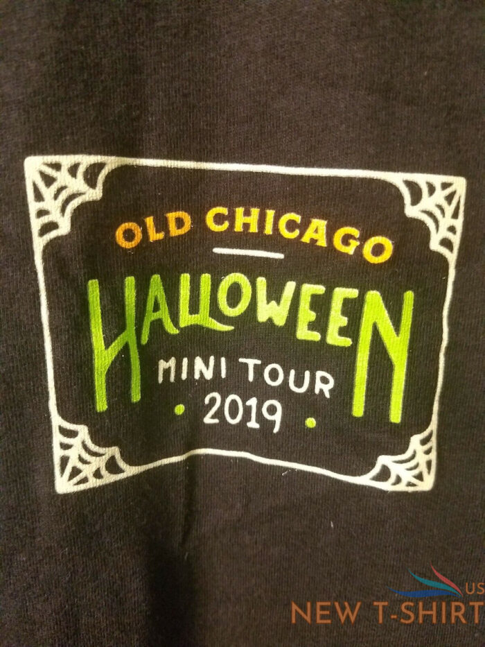 new old chicago beer bar skull halloween glow dark tour black shirt size medium 2.jpg