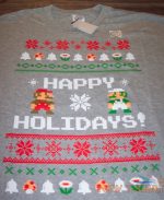 nintendo super mario bros christmas sweater style t shirt mens xl new luigi 0.jpg