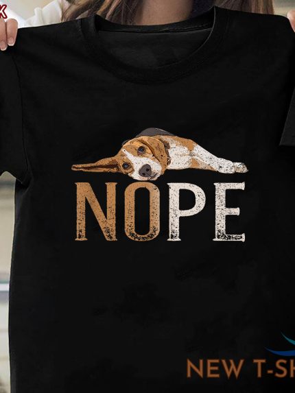 nope lazy beagle funny dog lover vintage cute beagle mom t shirt tee gift 0.jpg