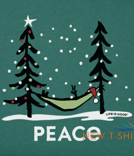 nwt men s life is good peace hammock santa hat christmas green ls crusher tee 0.png