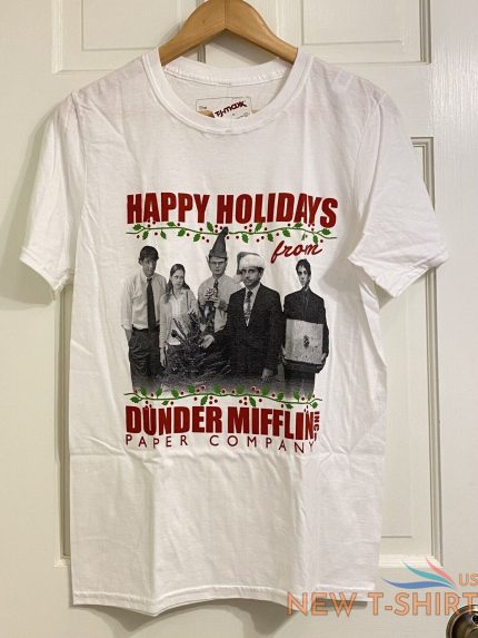 nwt the office happy holidays from dunder mifflin christmas graphic tee shirt s 0.jpg