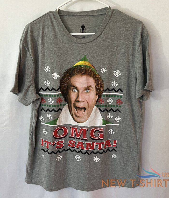 omg it s santa gray tshirt mens size large by briefly stated official elf shirt 0.jpg