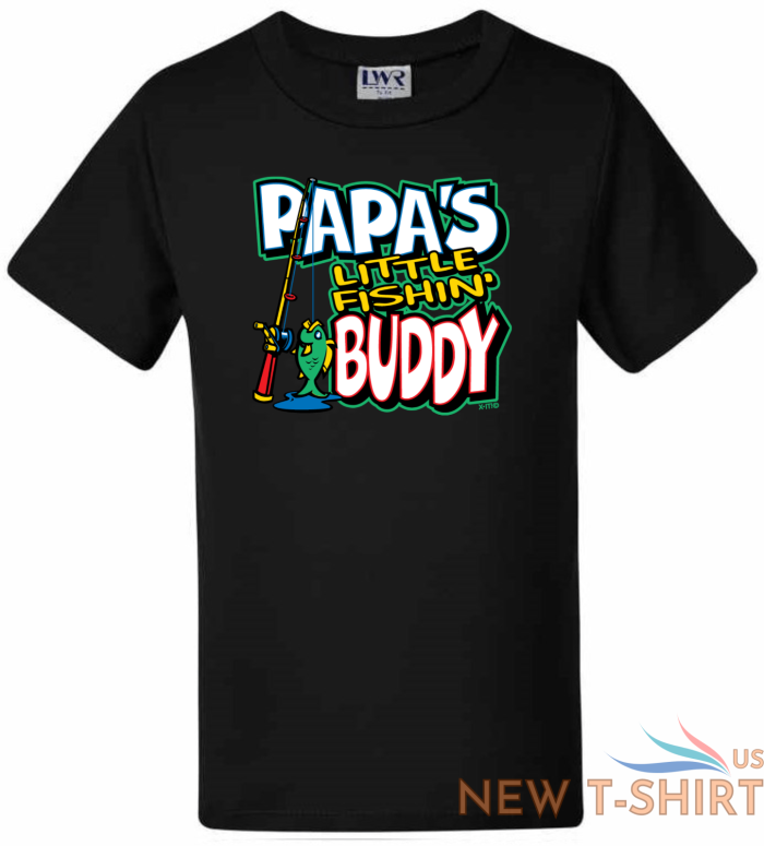 papa s little fishing buddy t shirt fishing t shirt novelty tee tops funny 2.png