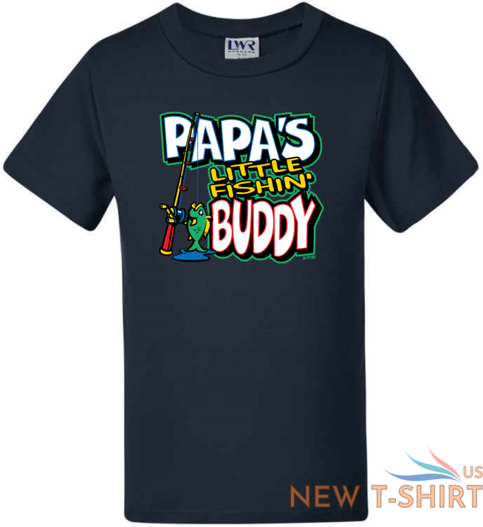 papa s little fishing buddy t shirt fishing t shirt novelty tee tops funny 6.png