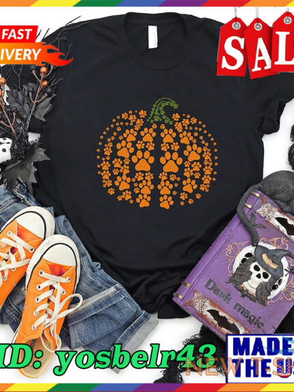 paw pumpkin shirt paw print shirt pumpkin dog shirt dog halloween shirt re 0.jpg