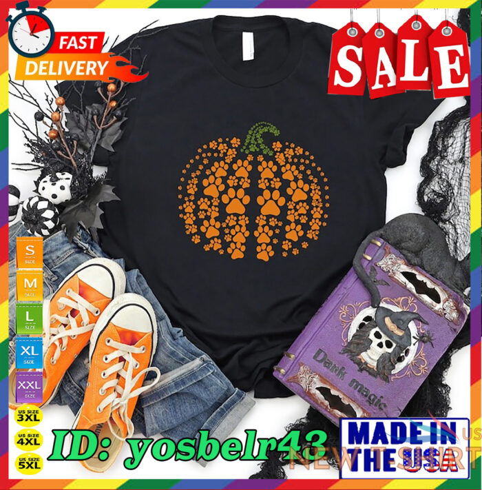 paw pumpkin shirt paw print shirt pumpkin dog shirt dog halloween shirt re 0.jpg