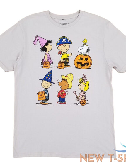 peanuts mens gray short sleeve graphic tee halloween t shirt 0.jpg