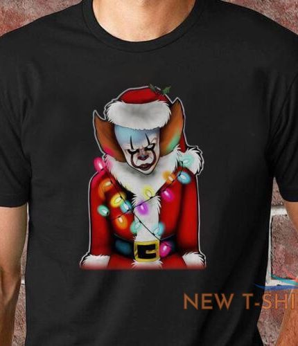 pennywise santa claus color lights merry christmas t shirt us size men 0.jpg