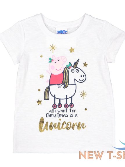 pepper peppa pig girls christmas short sleeve tee t shirt top new free postage 0.jpg