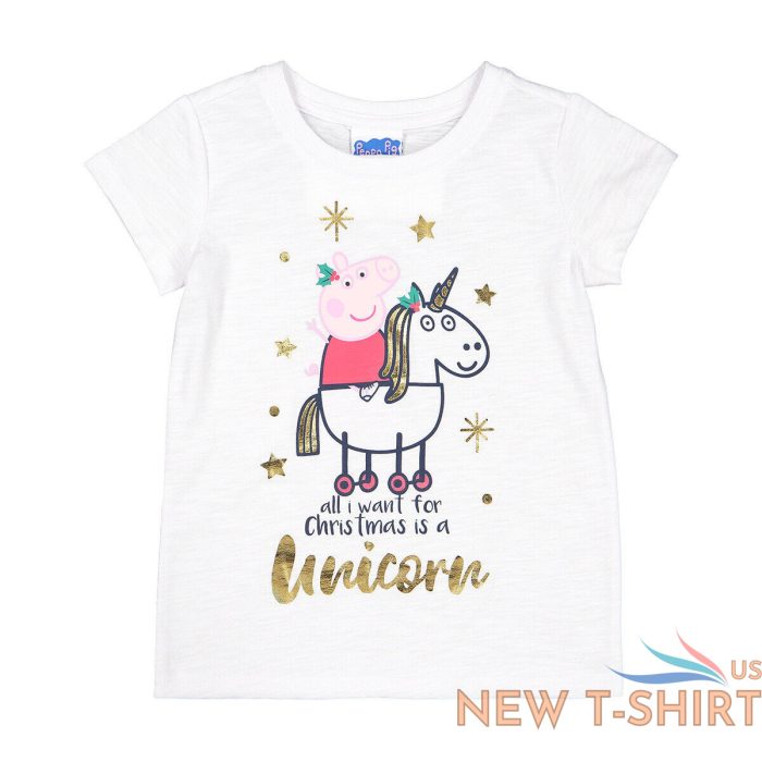 pepper peppa pig girls christmas short sleeve tee t shirt top new free postage 0.jpg