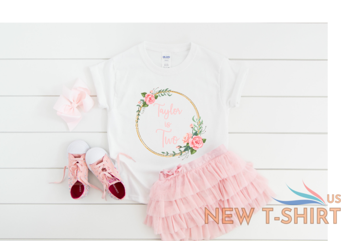 personalised girls vintage wreath 2nd birthday t shirt second birthday outfit 0.png