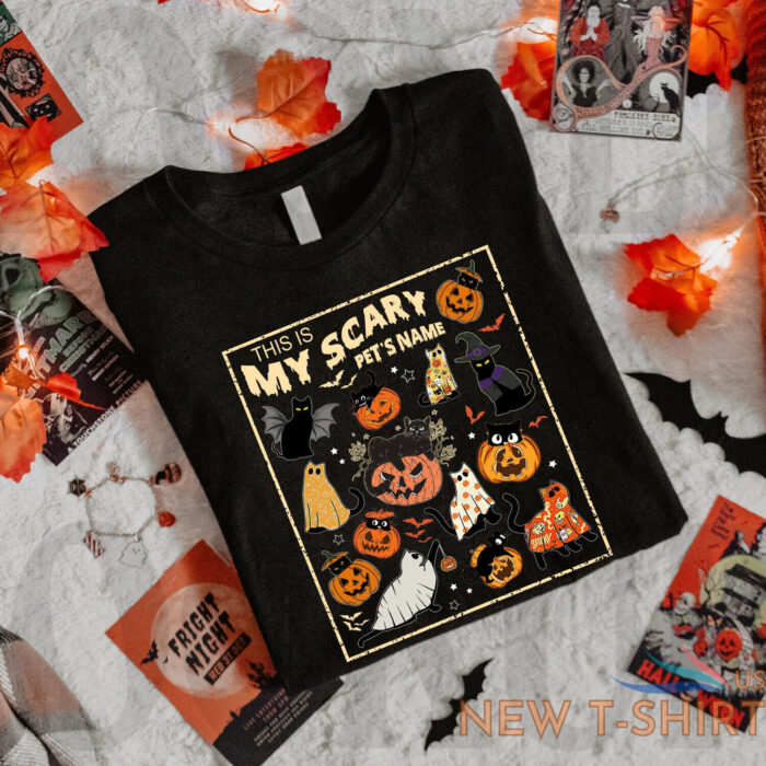 personalized black cat witch t shirt black cat halloween t shirt pumpkin cat 0.jpg