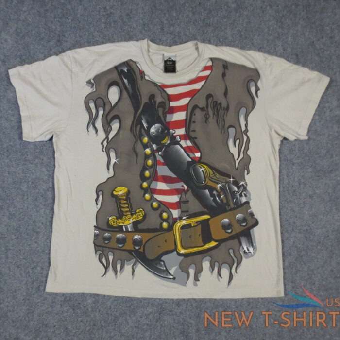 pirate t shirt mens xxl halloween zombie pirate graphic tee 90s y2k vintage 0.jpg