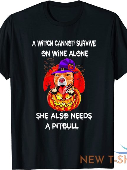 pitbull witch pumpkin halloween t shirt 0.jpg