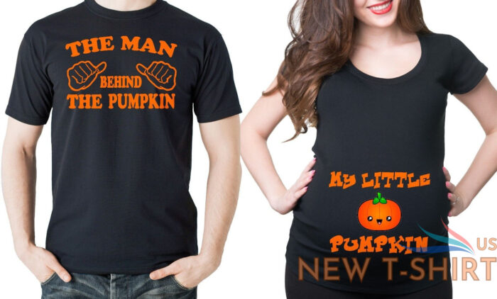 pregnancy halloween funny couple pumpkin maternity halloween costume t shirts 0.jpg