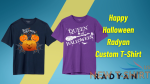 pumpkin and queen of halloween multi color choices radyan custom t shirt 1.png