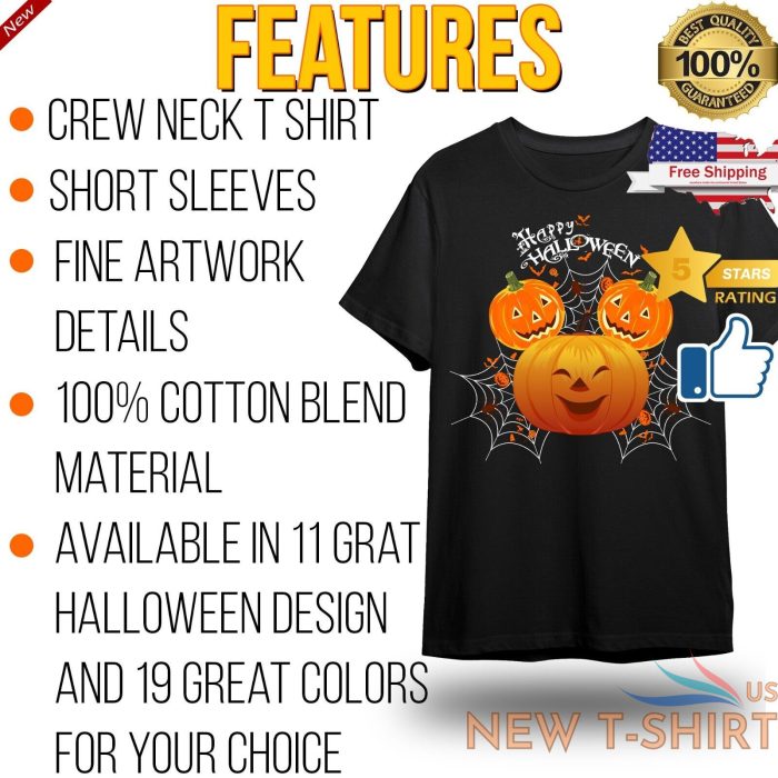 pumpkin and queen of halloween multi color choices radyan custom t shirt 3.jpg