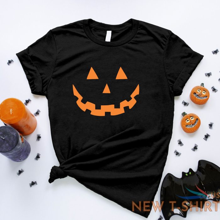 pumpkin face t shirt halloween party tshirt scary family t unisex halloween top 1.jpg