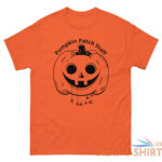pumpkin patch staff halloween t shirt men s classic tee with spiders coming out 1.jpg