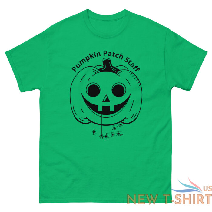 pumpkin patch staff halloween t shirt men s classic tee with spiders coming out 3.jpg