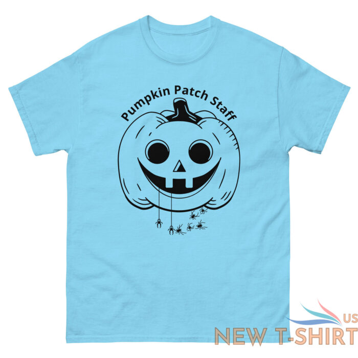 pumpkin patch staff halloween t shirt men s classic tee with spiders coming out 9.jpg