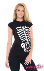 purpless maternity halloween skeleton print cotton pregnancy t shirt top 2016 5.jpg