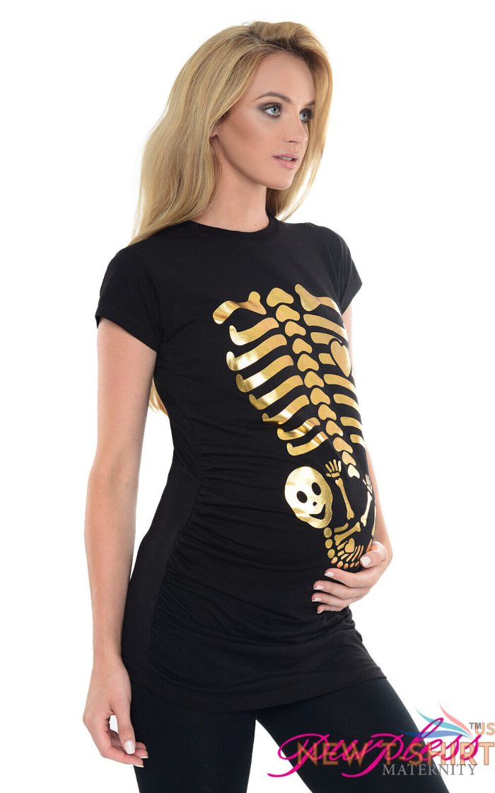 purpless maternity halloween skeleton print cotton pregnancy t shirt top 2016 9.jpg