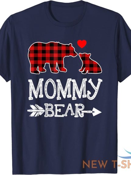 red plaid mommy bear christmas pajama matching family unisex t shirt 0.jpg