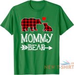 red plaid mommy bear christmas pajama matching family unisex t shirt 3.jpg