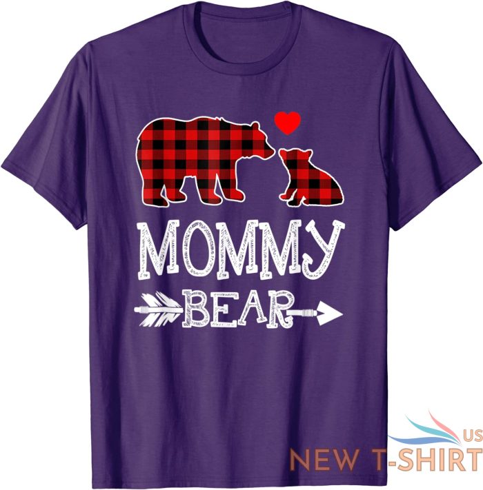 red plaid mommy bear christmas pajama matching family unisex t shirt 5.jpg