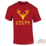 reindeer christmas party printed t shirt cotton tee mens boys short sleeve top 2.jpg