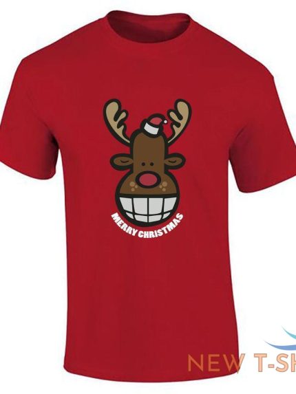 reindeer merry christmas print santa t shirt cotton mens boys short sleeve top 0.jpg