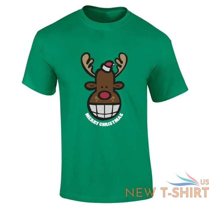 reindeer merry christmas print santa t shirt cotton mens boys short sleeve top 3.jpg