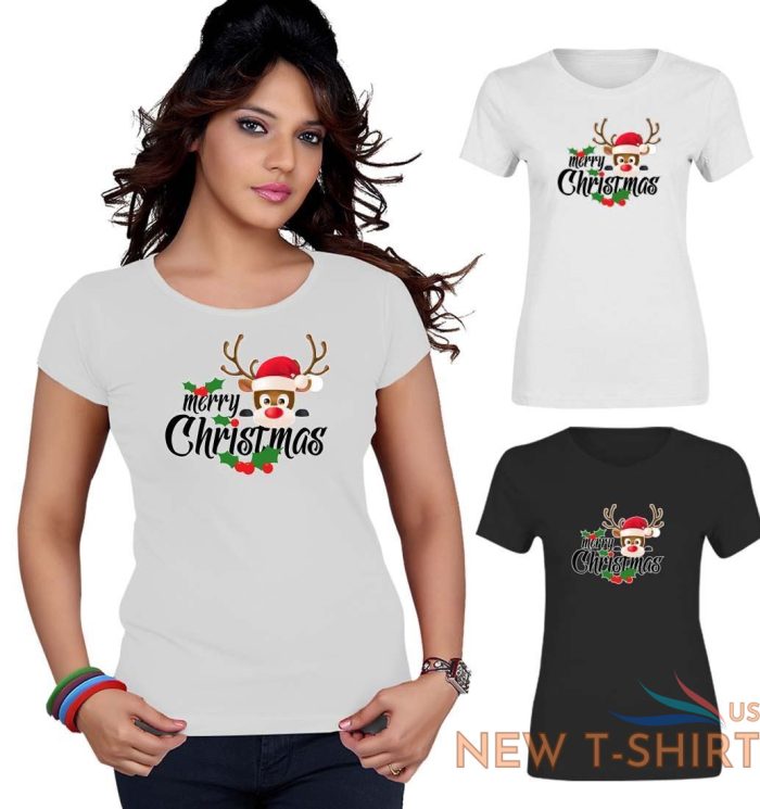 reindeer merry christmas xmas t shirt ladies girls crew neck xmas party wear top 0.jpg