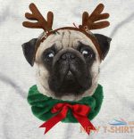 reindeer pug christmas holiday santa claus adult short sleeve crew t shirt 1.jpg